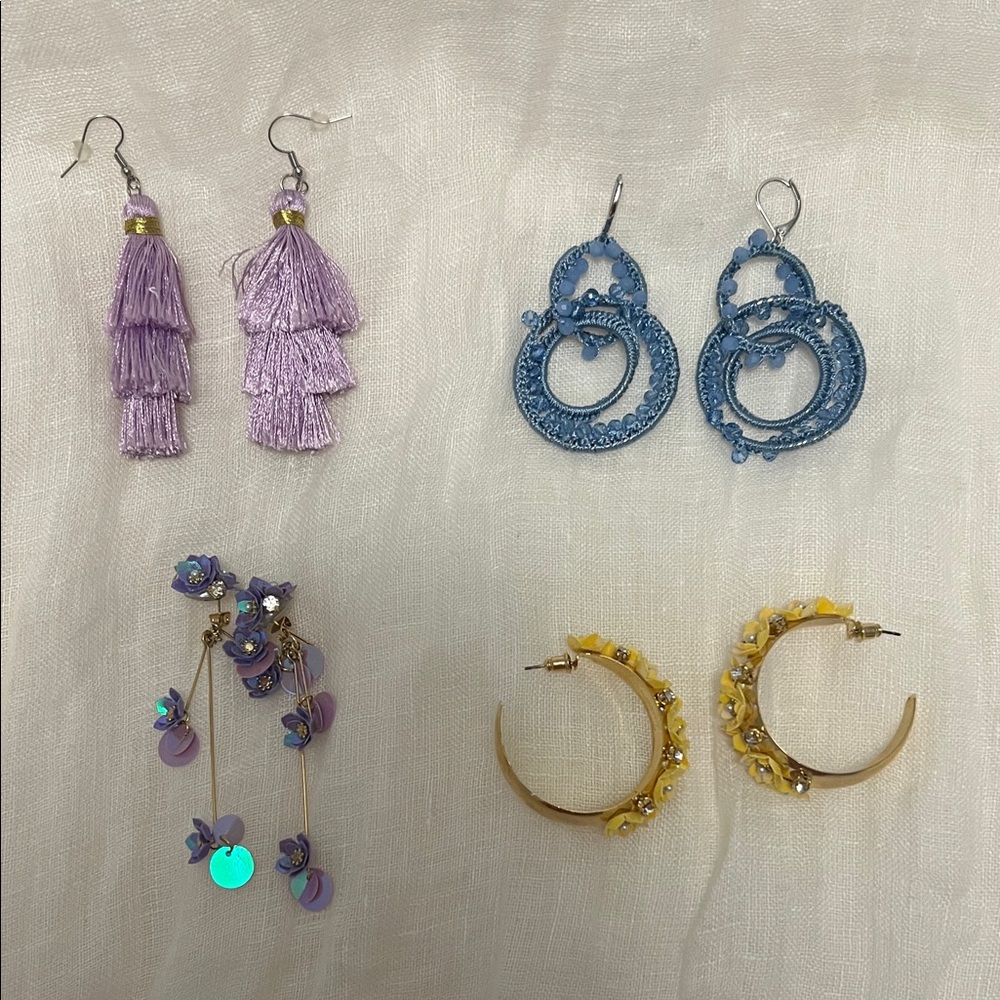 Elegant Multicolor Earring Set